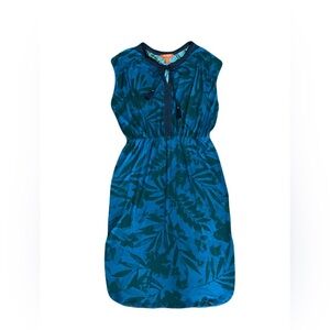 Joe Fresh women’s medium midi dress, tropical print, teal blue